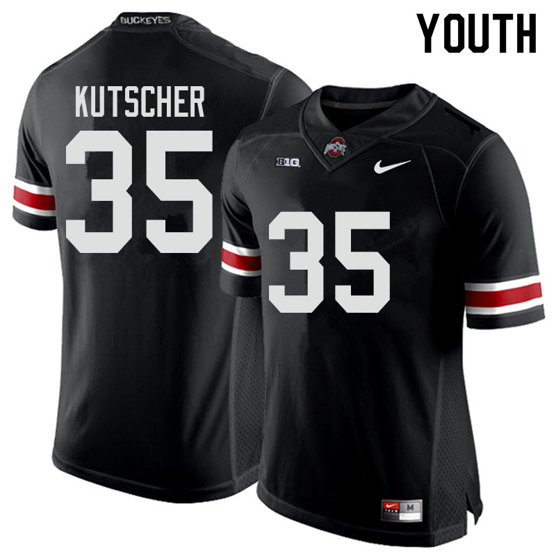 Youth Ohio State Buckeyes #35 Austin Kutscher Black Authentic College Stitched Football Jersey 23EN041OA